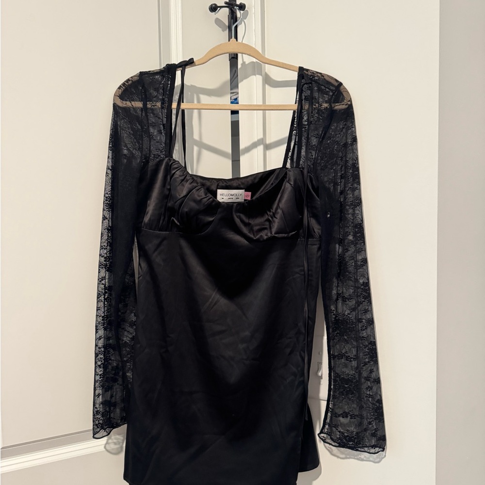 Hello Molly Black Lace Chemise